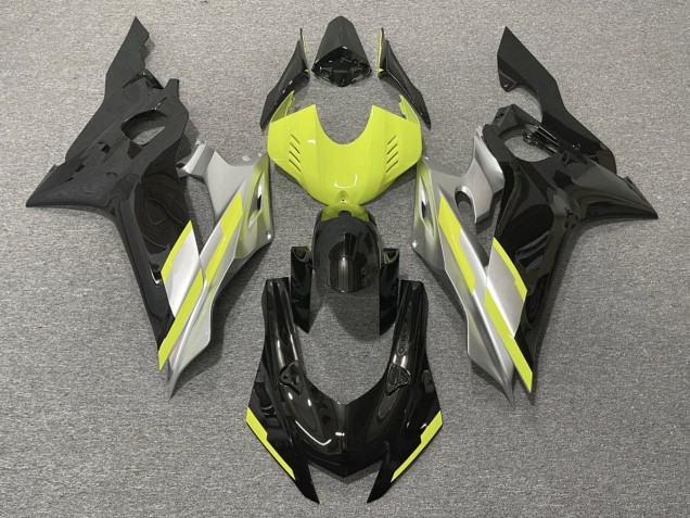 Carene Moto Yamaha YZF R6 2017-2025 - Grigio Neon Giallo Nero Lucido