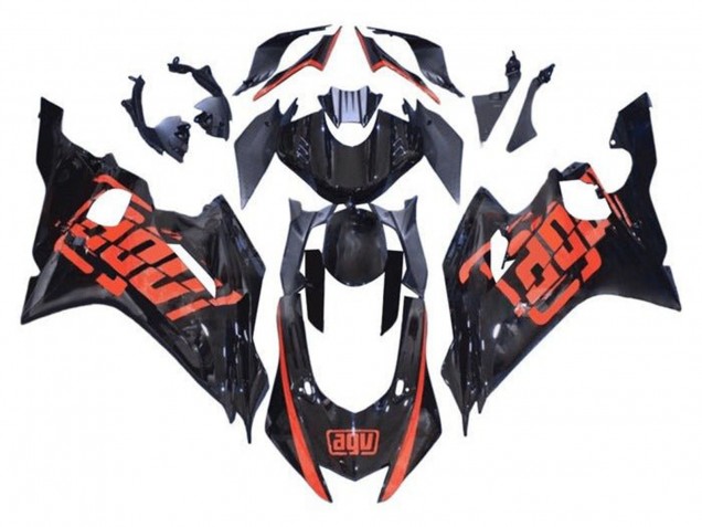 Carene Moto Yamaha YZF R6 2017-2025 - Nero Lucido Rosso AGV
