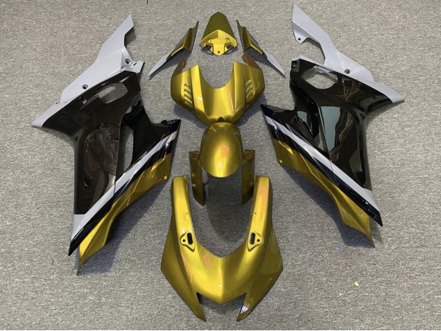 Carene Moto Yamaha YZF R6 2017-2025 - Grigio Oro Nero Lucido