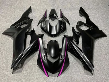 Carene Moto Yamaha YZF R6 2017-2025 - Nero Opaco Rosa Fabbrica