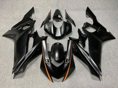 Carene Moto Yamaha YZF R6 2017-2025 - Nero Opaco Arancia Fabbrica