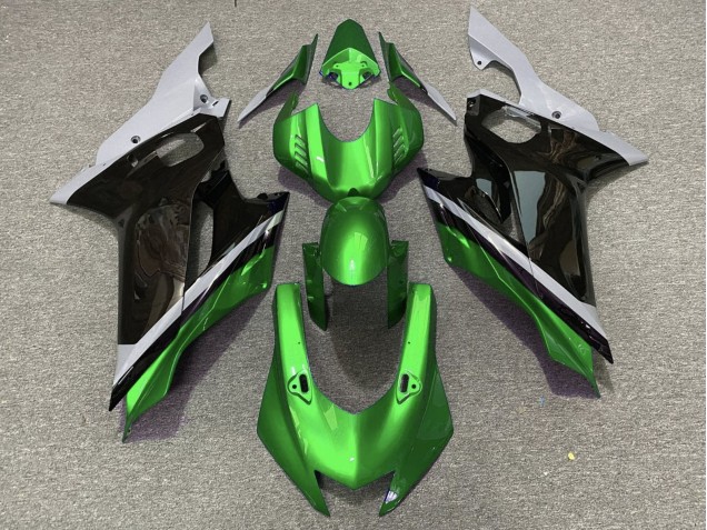 Carene Moto Yamaha YZF R6 2017-2025 - Grigio Verde Nero Lucido