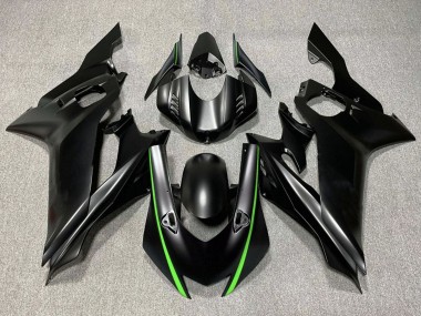 Carene Moto Yamaha YZF R6 2017-2025 - Nero Opaco Verde Fabbrica