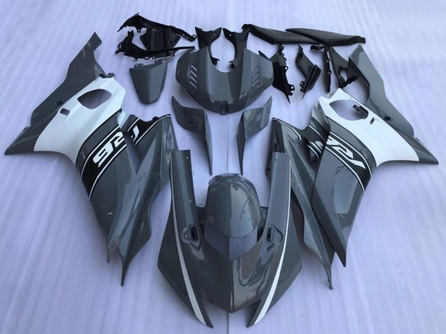 Carene Moto Yamaha YZF R6 2017-2025 - Grigio Nardo Scuro Bianco Nero