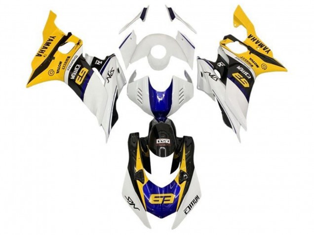 Carene Moto Yamaha YZF R6 2017-2025 - Bianco Giallo Blu Nero