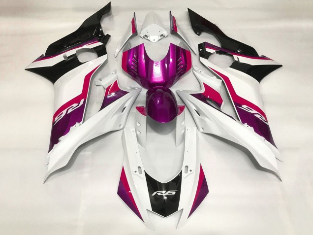 Carene Moto Yamaha YZF R6 2017-2025 - Bianco Rosso Viola Nero