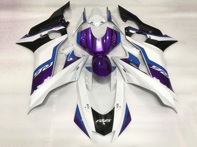 Carena Moto Yamaha YZF R6 2017-2025 - Bianco Blu Viola Nero