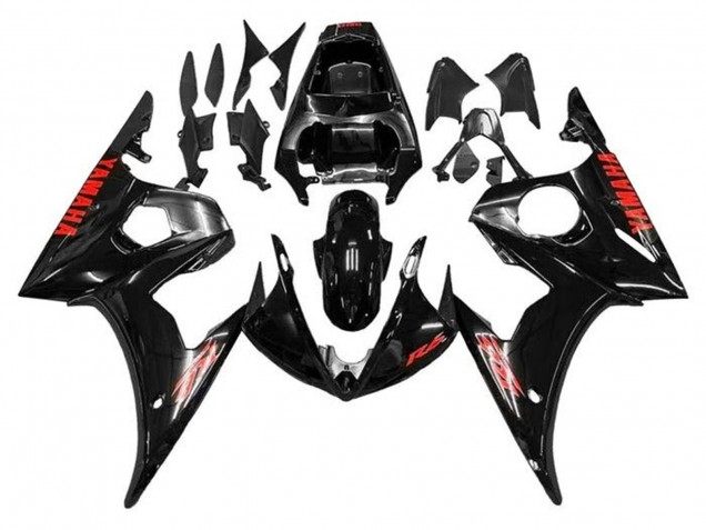 Carena Moto Yamaha YZF R6 2005 - Nero Lucido Rosso