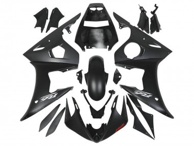 Carena Moto Yamaha YZF R6 2005 - Nero Opaco Argento Rosso Fabbrica