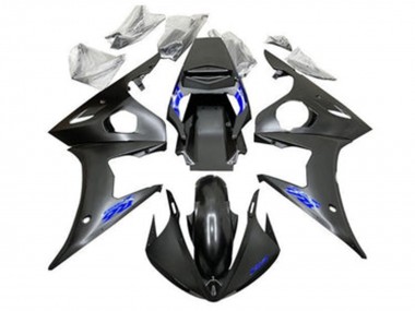 Carena Moto Yamaha YZF R6 2005 - Nero Opaco Blu Fabbrica