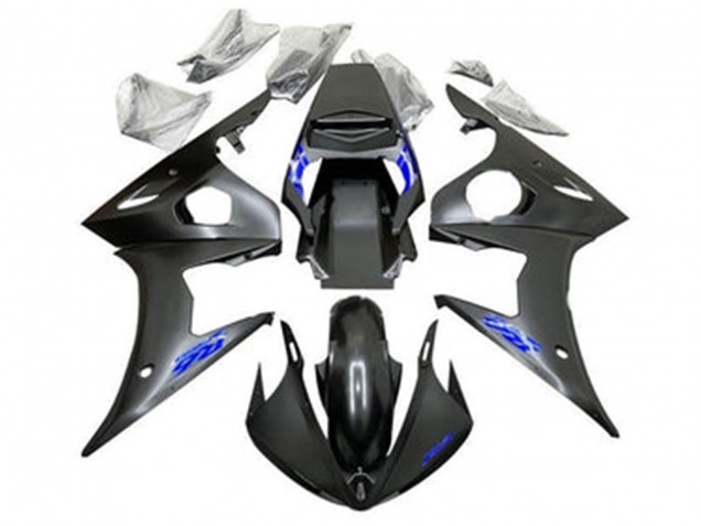 Carena Moto Yamaha YZF R6 2005 - Nero Opaco Blu