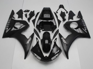 Carena Moto Yamaha YZF R6 2005 - Nero Lucido Nero Opaco Argento Fabbrica