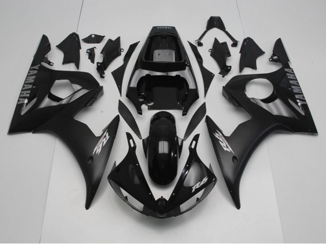 Carena Moto Yamaha YZF R6 2005 - Nero Lucido Nero Opaco Argento