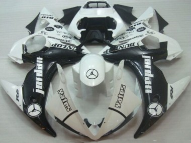 Carena Moto Yamaha YZF R6 2005 - Bianco Nero Lucido Jordan Dunlop Fabbrica