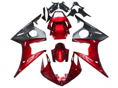 Carena Moto Yamaha YZF R6 2003-2004 - Rosso Nero Opaco Fabbrica
