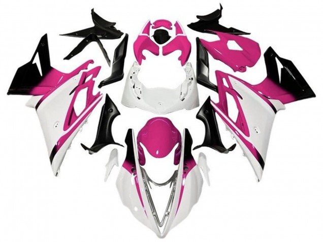 Carena Moto Triumph Daytona 675 Triple 2013-2016 - Bianco Rosa Nero Lucido