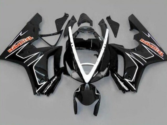 Carena Moto Triumph Daytona 675 Triple 2006-2008 - Nero Lucido Bianco Banda