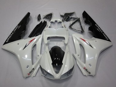 Carena Moto Triumph Daytona 675 Triple 2009-2012 - Bianco Nero Lucido Fabbrica