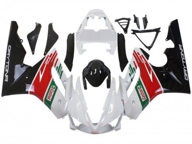 Carena Moto Triumph Daytona 675 Triple 2009-2012 - Bianco Rosso Verde Nero Lucido Castrol Fabbrica