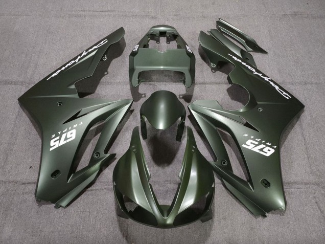 Carena Moto Triumph Daytona 675 Triple 2009-2012 - Verde Opaco Bianco