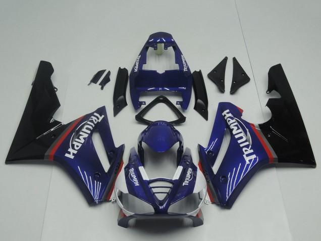 Carena Moto Triumph Daytona 675 Triple 2009-2012 - Blu Rosso Nero Lucido