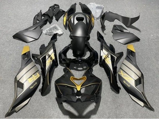 Carena Moto Kawasaki ZX4R ZX-4RR 2019-2025 - Nero Opaco Nero Lucido Grigio Oro