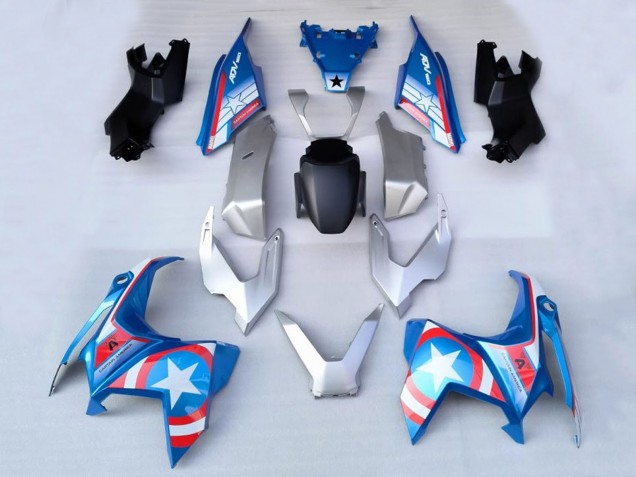 Carena Moto Honda ADV160 2022-2024 - Argento Blu Rosso Bianco Stella