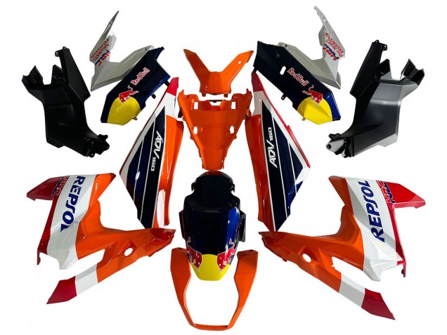 Carena Moto Honda ADV160 2022-2024 - Arancia Bianco Rosso Blu Repsol Red Bull