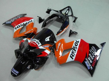 Carena Moto Honda VFR 800 2002-2013 - Arancia Bianco Rosso Nero Lucido Repsol Fabbrica