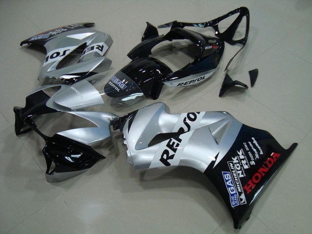 Carena Moto Honda VFR 800 2002-2013 - Argento Nero Lucido Repsol