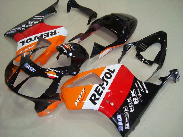 Carena Moto Honda VTR1000 2000-2006 - Arancia Bianco Rosso Nero Lucido Repsol