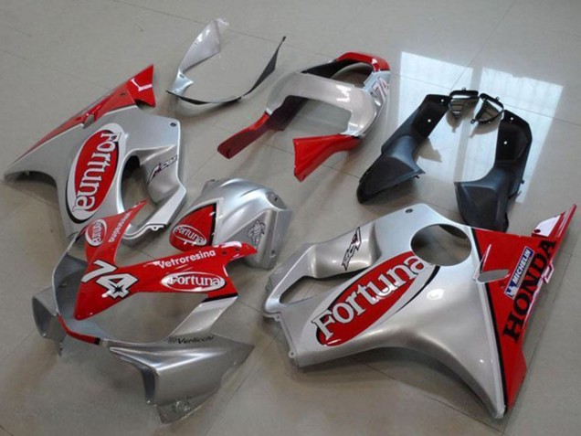 Carena Moto Honda VTR1000 2000-2006 - Argento Rosso Fortuna 74