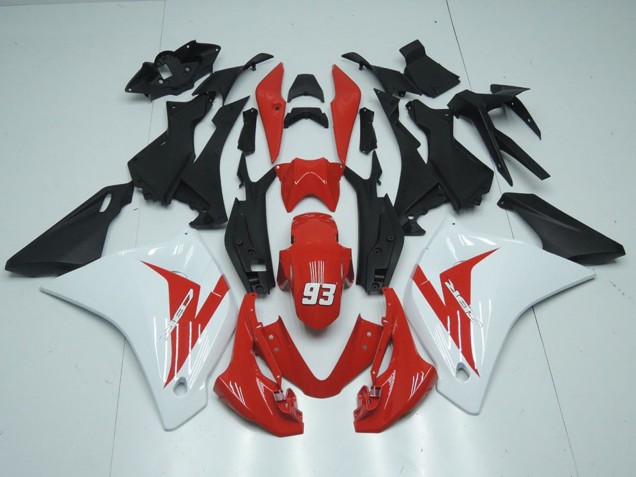 Carena Moto Honda CBR125R 2011-2016 - Bianco Rosso Nero Opaco 93