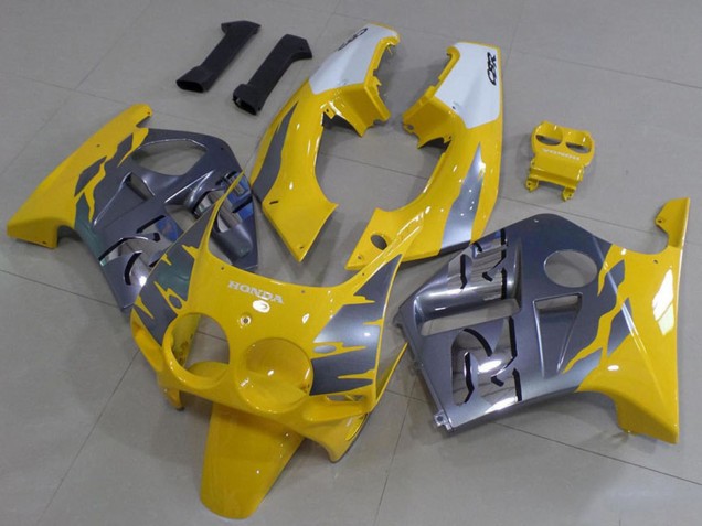 Carena Moto Honda CBR250RR MC19 1988-1989 - Bianco Giallo Argento