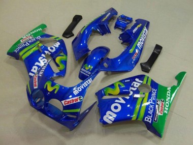 Carena Moto Honda CBR250RR MC19 1988-1989 - Blu Verde Bianco MoviStar Rosso Castrol Fabbrica