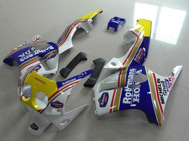 Carena Moto Honda CBR250RR MC19 1988-1989 - Bianco Giallo Blu Rothmans