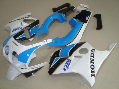 Carena Moto Honda CBR250RR MC19 1988-1989 - Bianco Azzurro Chiaro Nero Lucido Fabbrica