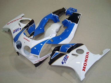 Carena Moto Honda CBR250RR MC19 1988-1989 - Bianco Azzurro Chiaro Nero Lucido Fabbrica