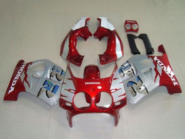 Carena Moto Honda CBR250RR MC19 1988-1989 - Argento Bianco Rosso Fabbrica