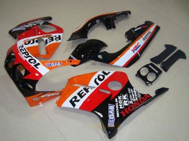 Carena Moto Honda CBR250RR MC19 1988-1989 - Arancia Bianco Rosso Nero Lucido Repsol Fabbrica