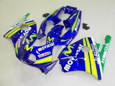 Carena Moto Honda CBR250RR MC22 1990-1998 - Blu Giallo Verde MoviStar Castrol Fabbrica