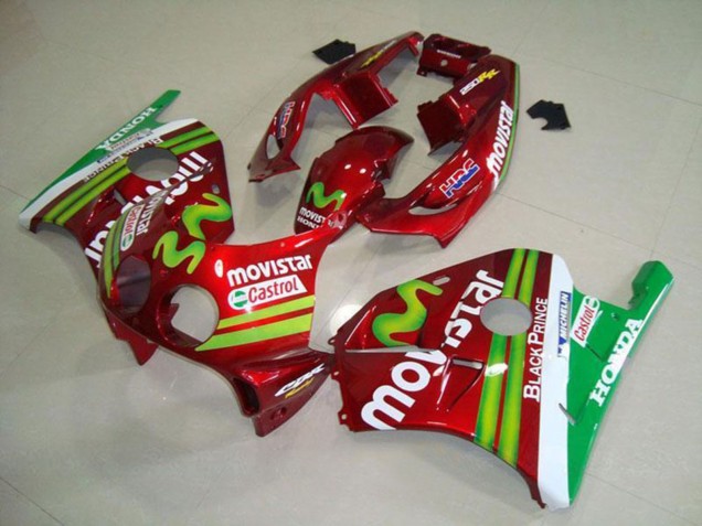 Carena Moto Honda CBR250RR MC22 1990-1998 - Rosso Bianco Verde MoviStar