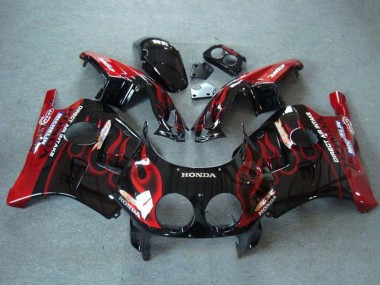 Carena Moto Honda CBR250RR MC22 1990-1998 - Nero Lucido Rosso Fiamma Fabbrica