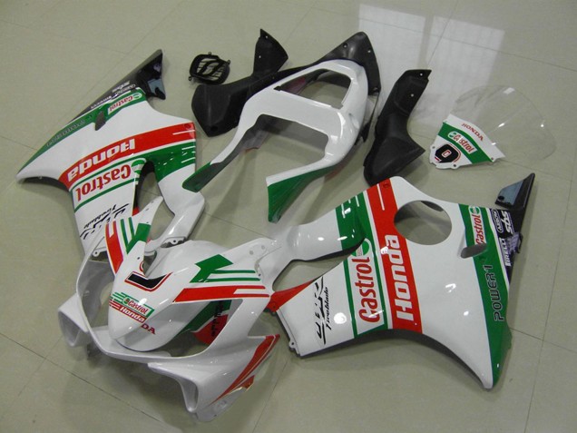 Carena Moto Honda CBR600 F4i 2001-2003 - Bianco Rosso Verde Castrol
