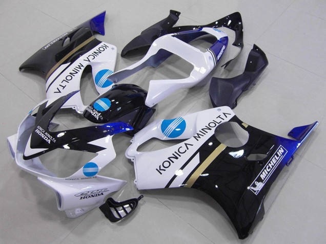 Carena Moto Honda CBR600 F4i 2001-2003 - Bianco Blu Nero Lucido Konica Minolta