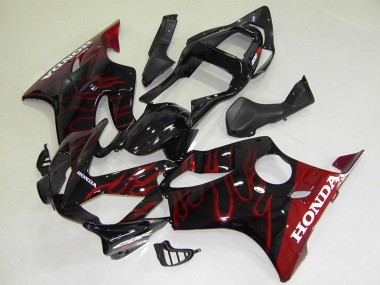 Carena Moto Honda CBR600 F4i 2001-2003 - Nero Lucido Rosso Fiamma Fabbrica