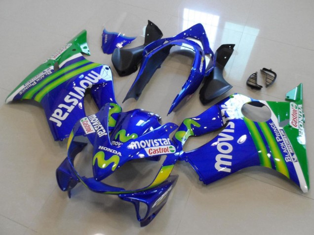 Carena Moto Honda CBR600 F4i 2004-2007 - Blu Verde MoviStar Castrol