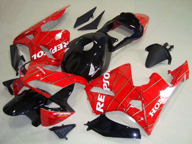 Carena Moto Honda CBR600RR 2003-2004 - Rosso Nero Lucido Spider Man Bianco Repsol