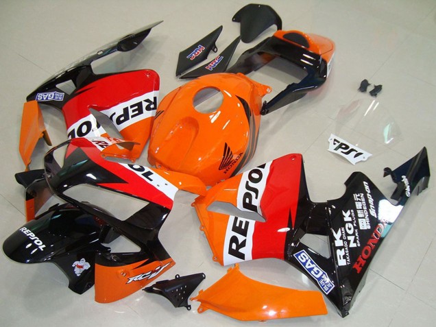 Carena Moto Honda CBR600RR 2003-2004 - Arancia Bianco Rosso Nero Lucido Repsol