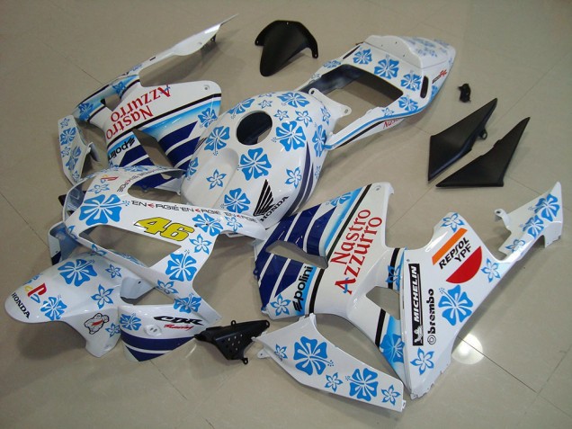 Carena Moto Honda CBR600RR 2003-2004 - Bianco Blu Rosso Nastro Azzurro